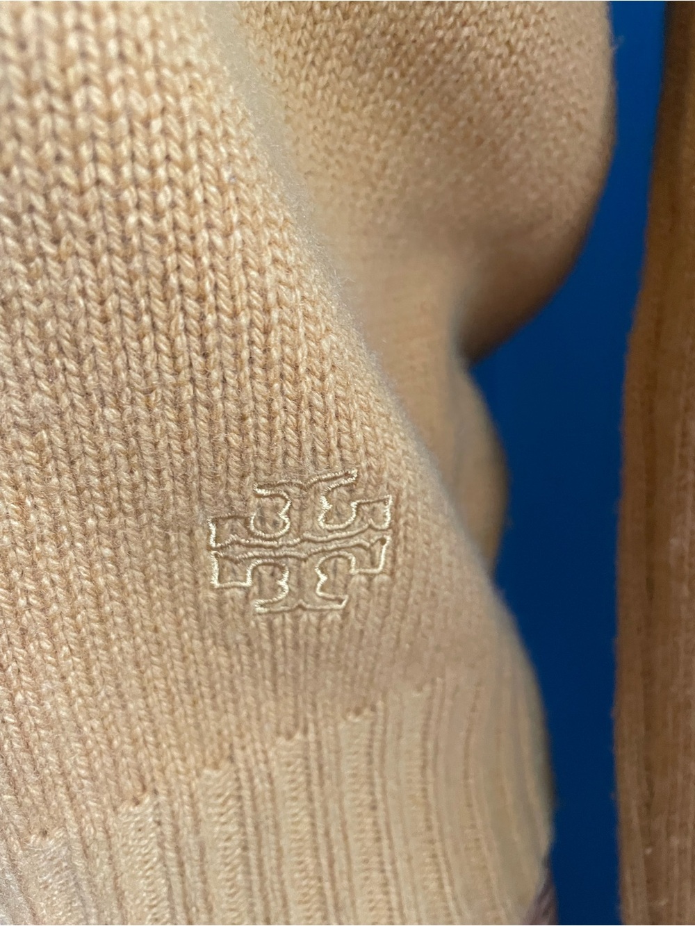 Tory Sport 100% Cashmere Crew Neck Sweater Mustard Yellow Logo Size XS - Picture 14 of 14